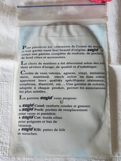 coudes et genoux patches renforts protége vintage ancien gris solid cloud