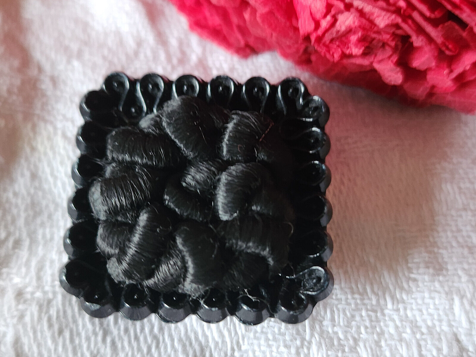 collection gros  bouton ancien resine passementerie noir 2,8 cm G7G