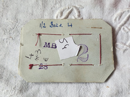 Rare petite plaque boutons anciens en nacre  1,5 cm  lot de 6 n°54