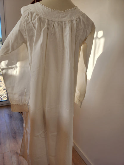 Chemise de nuit ancienne  monogramme BM longue manche B8