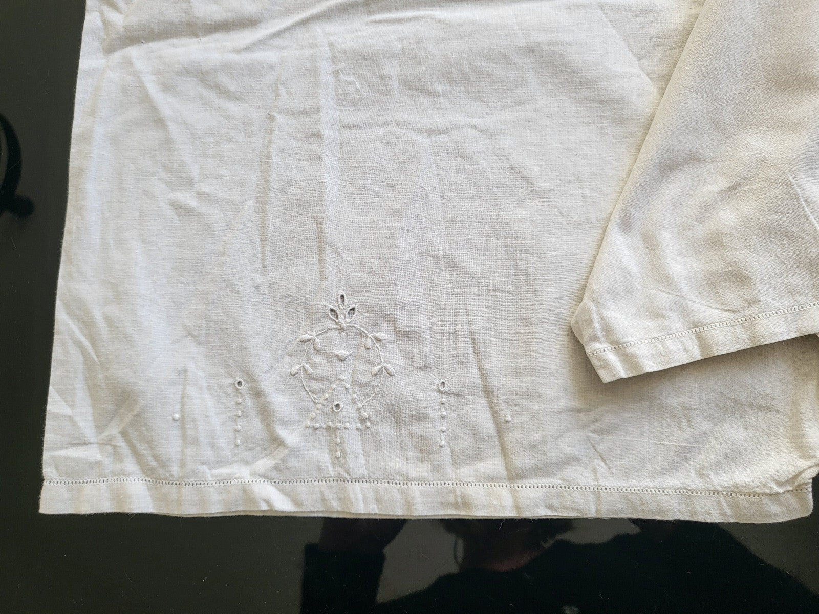 Ancienne culotte short nuit  panty broderie cordon à mettre   B1