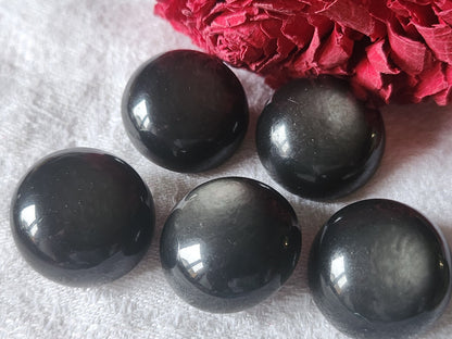 Lot 5 boutons vintage delmi sphere gris bombé 2,1 cm ref 569