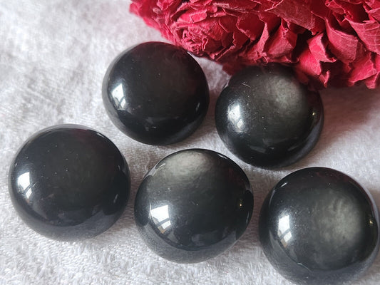 Lot 5 boutons vintage delmi sphere gris bombé 2,1 cm ref 569