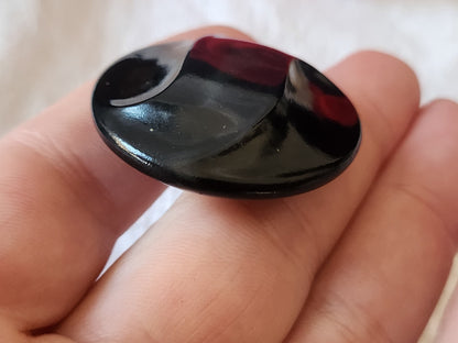 Gros bouton ancien en celluloïd noir  collection diamètre 3,6  cm D17O