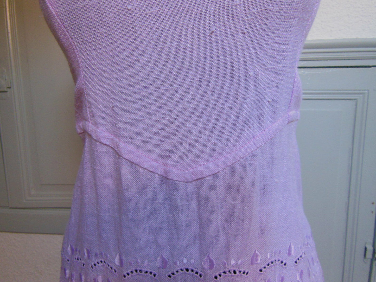 Pur vintage robe  ancienne  rose parme  taille 38? B7