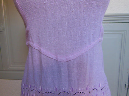 Pur vintage robe  ancienne  rose parme  taille 38? B7