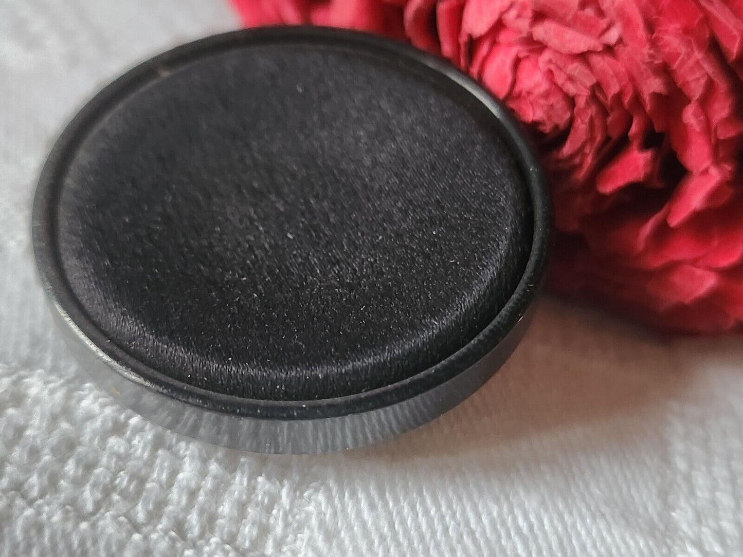 Collection enorme bouton ancien coeur passementerie noir 3,5 cm D17O