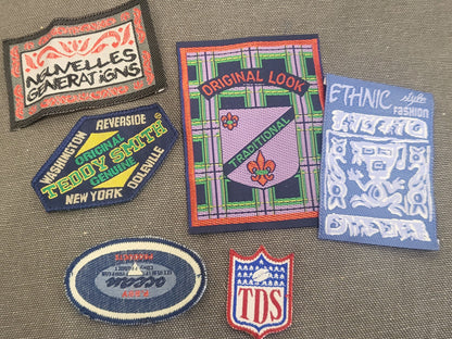 Lot 6 écussons pour customisation à coudre neuf  année 80 T17 n°2
