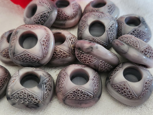 Lot 6 boutons vintage gris rose original 2 cm pied 20  mm ref 3980