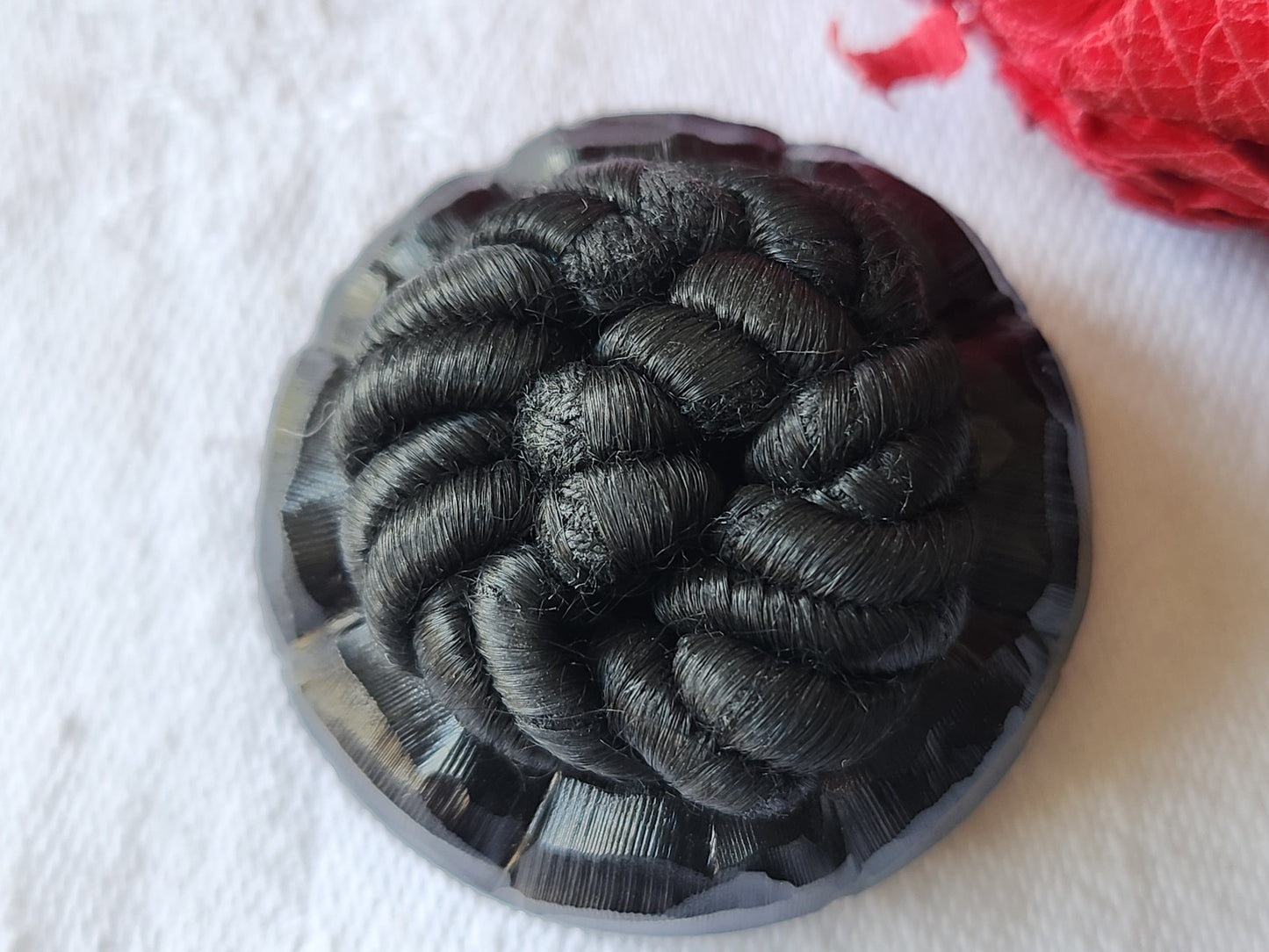 Gros bouton  ancien  passementerie volume pied  pied 3,3 cm G15R