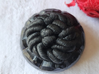 Gros bouton  ancien  passementerie volume pied  pied 3,3 cm G15R