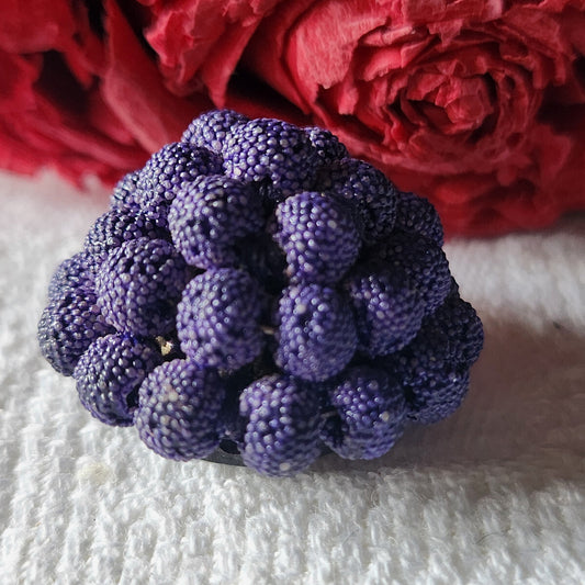 Collection superbe bouton ancien "effet rosée du matin"  pied  2,5 cm G8M
