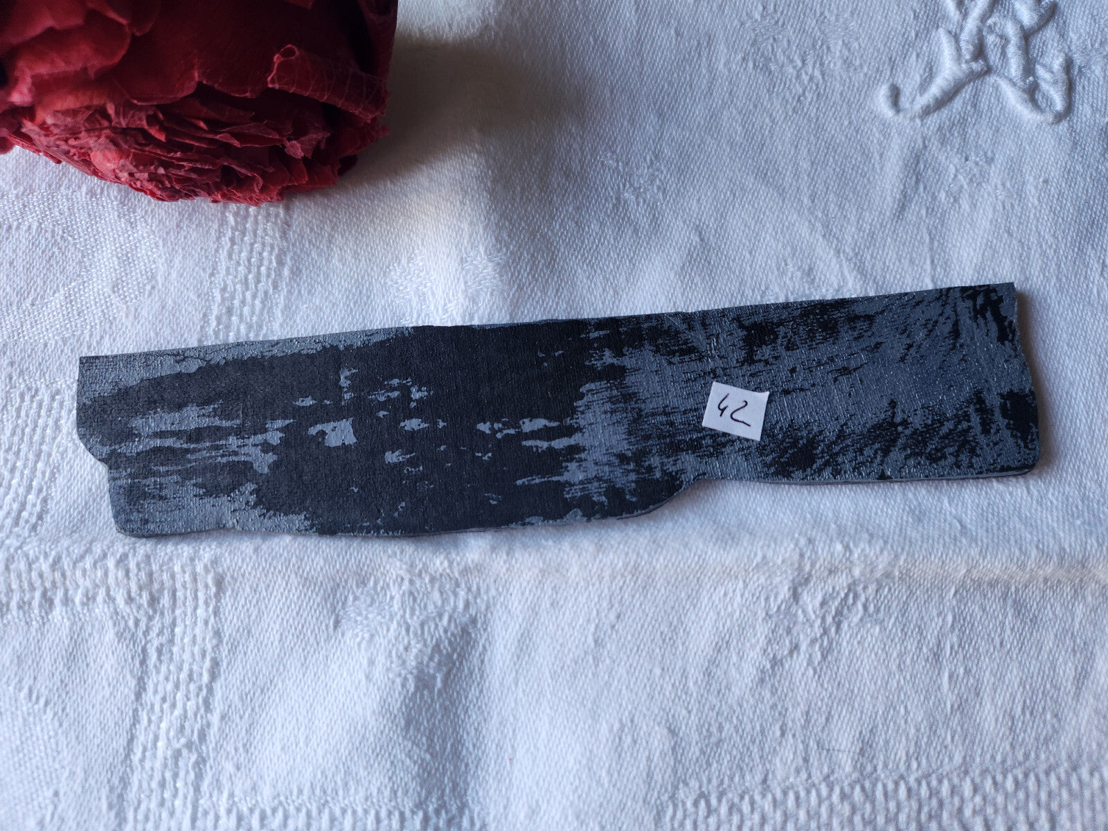 Tampon ancien sans support frise broderie collection pêche  n°42