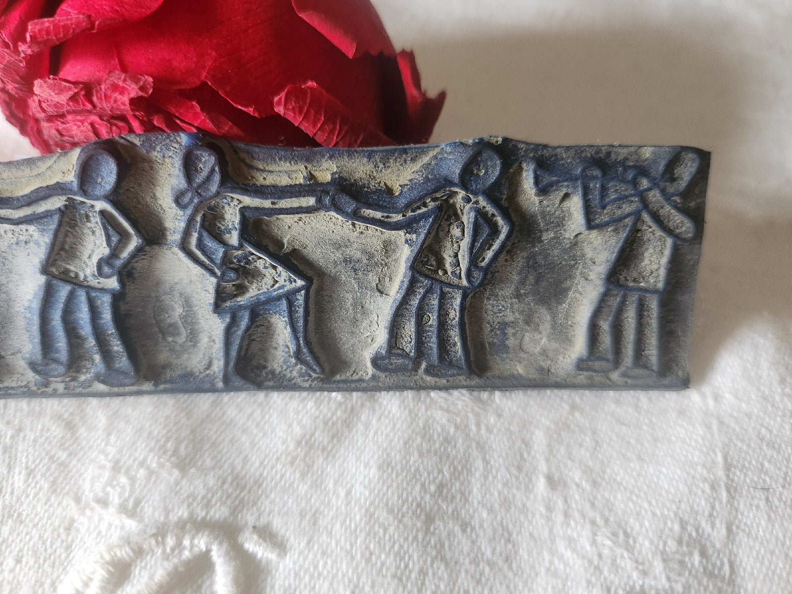Tampon ancien sans support frise broderie collection bal danse fete   n°33-2