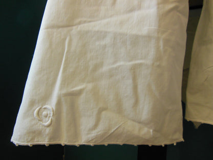 Ancienne culotte fendue panty  dentelle broderie theatre  B6