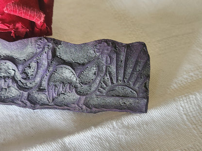 Tampon ancien sans support frise idéal broderie collection coq levé du jour n°12