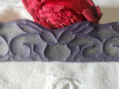 Tampon ancien sans support frise broderie collection lapins  n°31-2