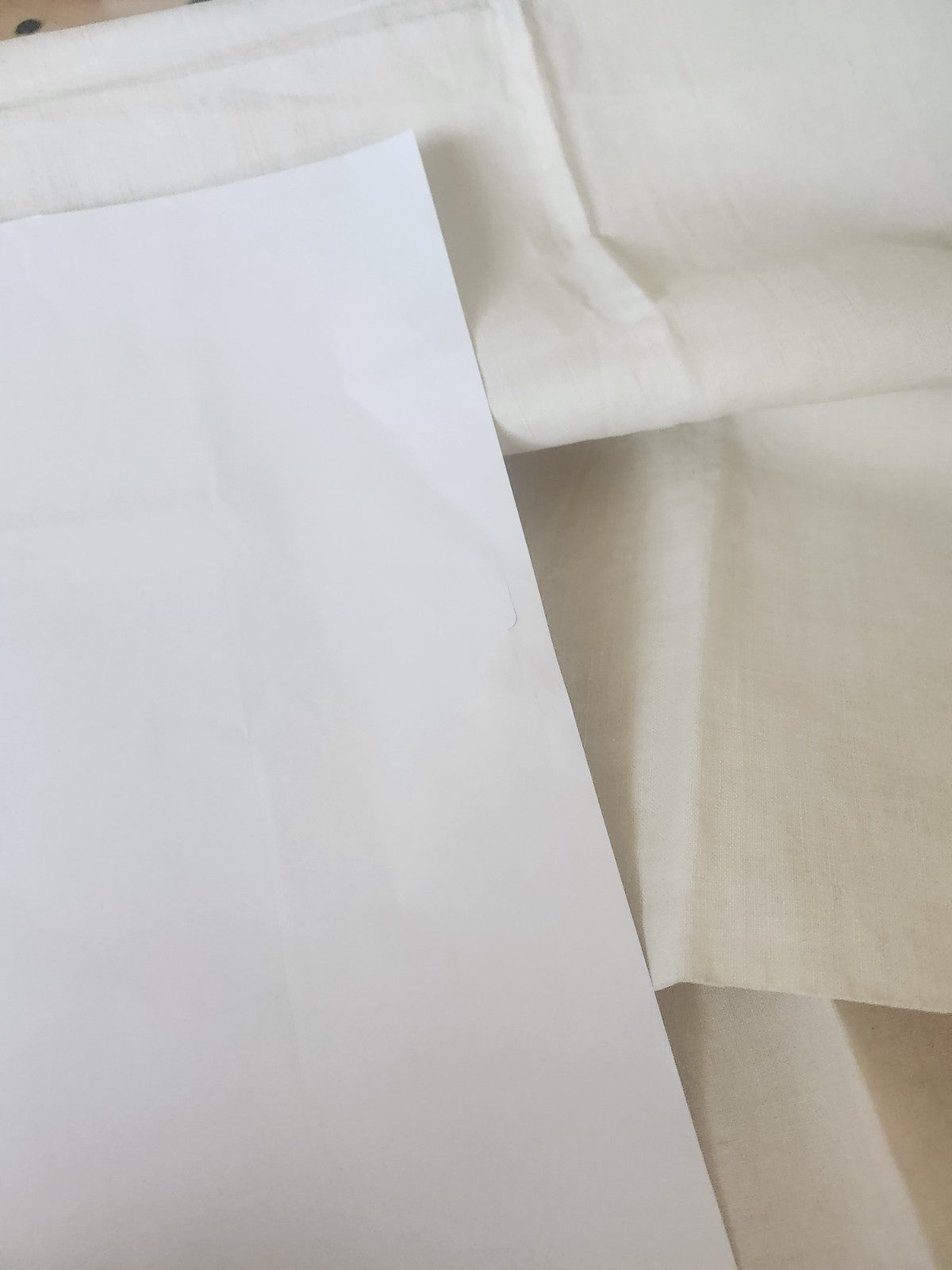 Ancien coupon de tissu en lin toile doux 185 sur 78 cm B5