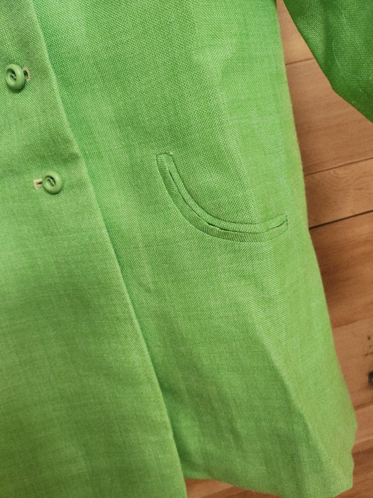 Ancienne veste vintage manteau enfant vert jamais porté comme neuve ref portant