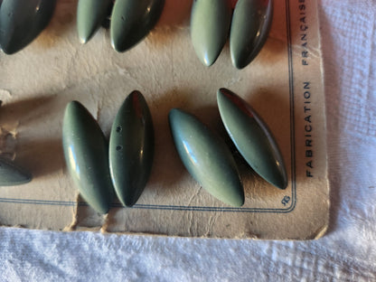 Plaque de boutons manchette vert kaki metal tel que ou à separer