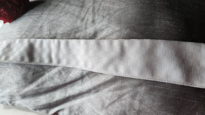 Joli col ancien chemise damassé blanc 38  vintage amovible  B1-22