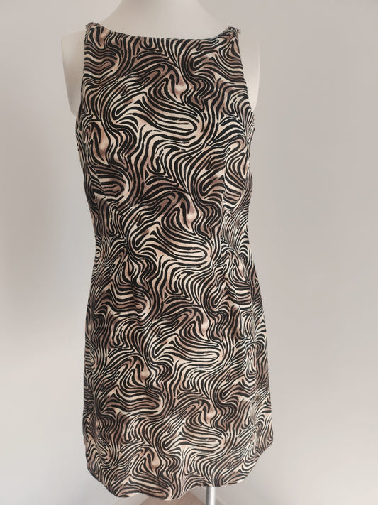 Pur vintage robe ancienne  motif leopard YESSICA taille 36 ref port