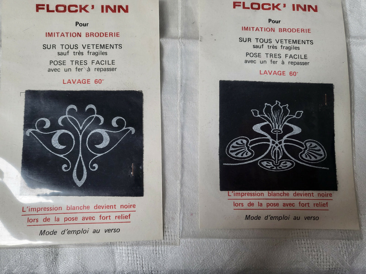 Lot 4 patchs broderie année 80 customisation couture thermocollant N°1 T7