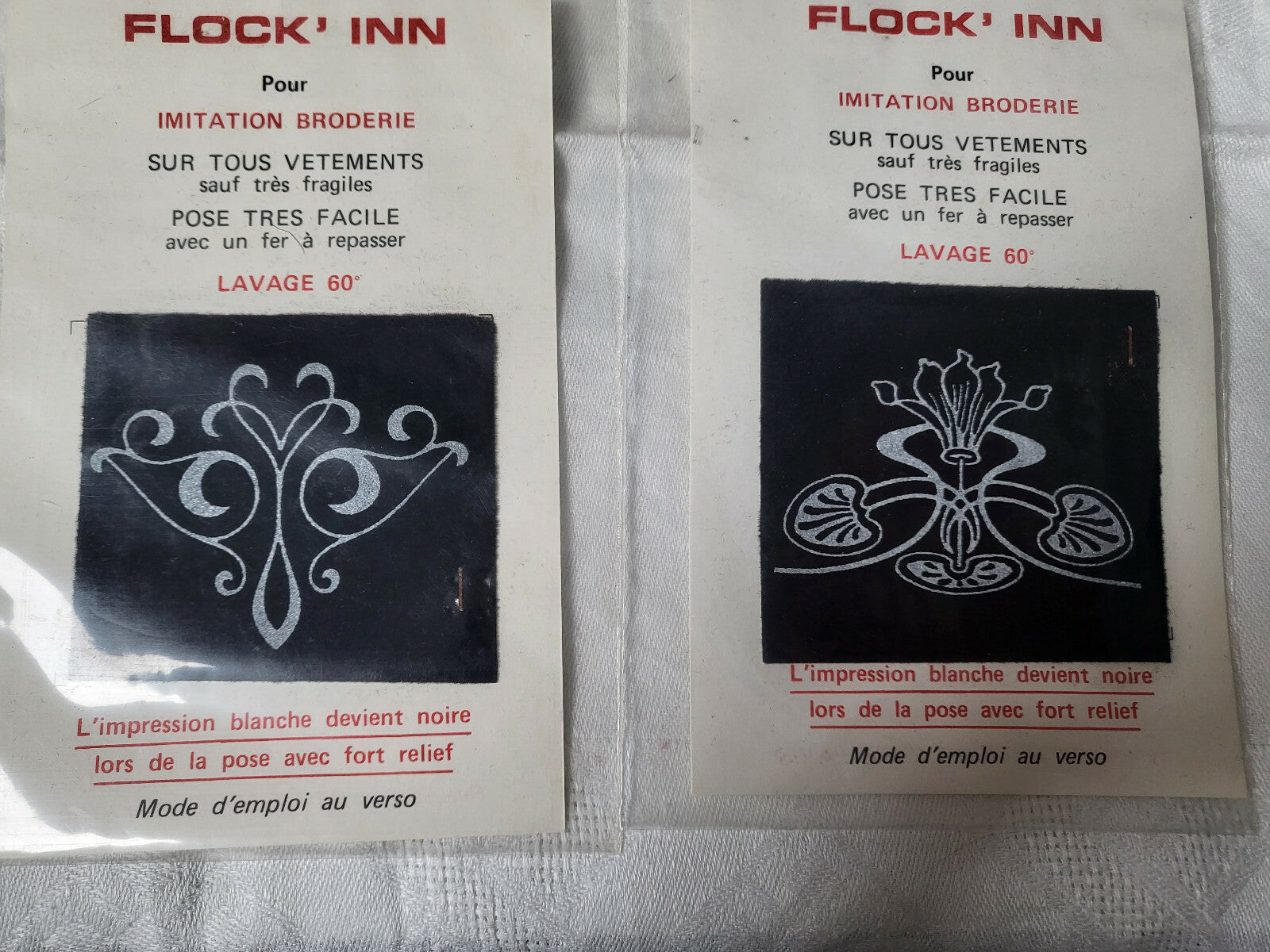 Lot 4 patchs broderie année 80 customisation couture thermocollant N°1 T7