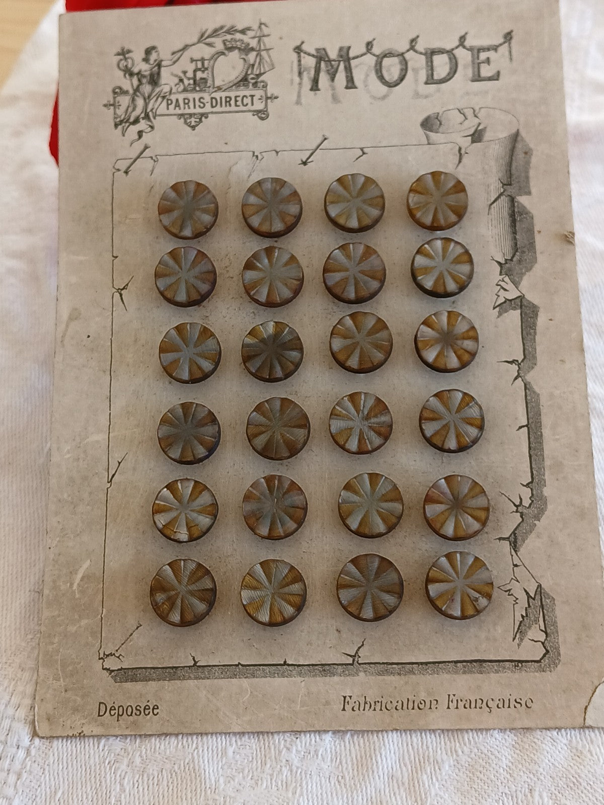 Collection lot 24 boutons anciens pieds  1,1 cm ou 11 mm vers 1900