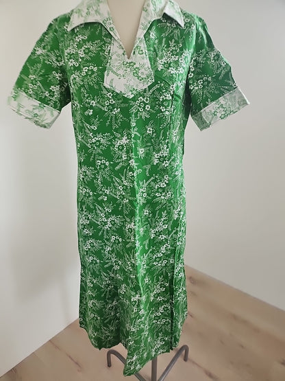 Pur vintage robe ancienne coton imprimé fleur  40 ? coton  ref portant