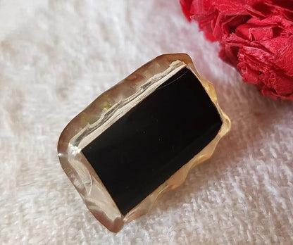 Collection bouton vintage effet strass pied noir 1,4 sur 2,1 cm ref 3465