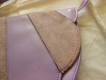 Ancien sac à main vintage violet épaule création Sabrina Paris original retro