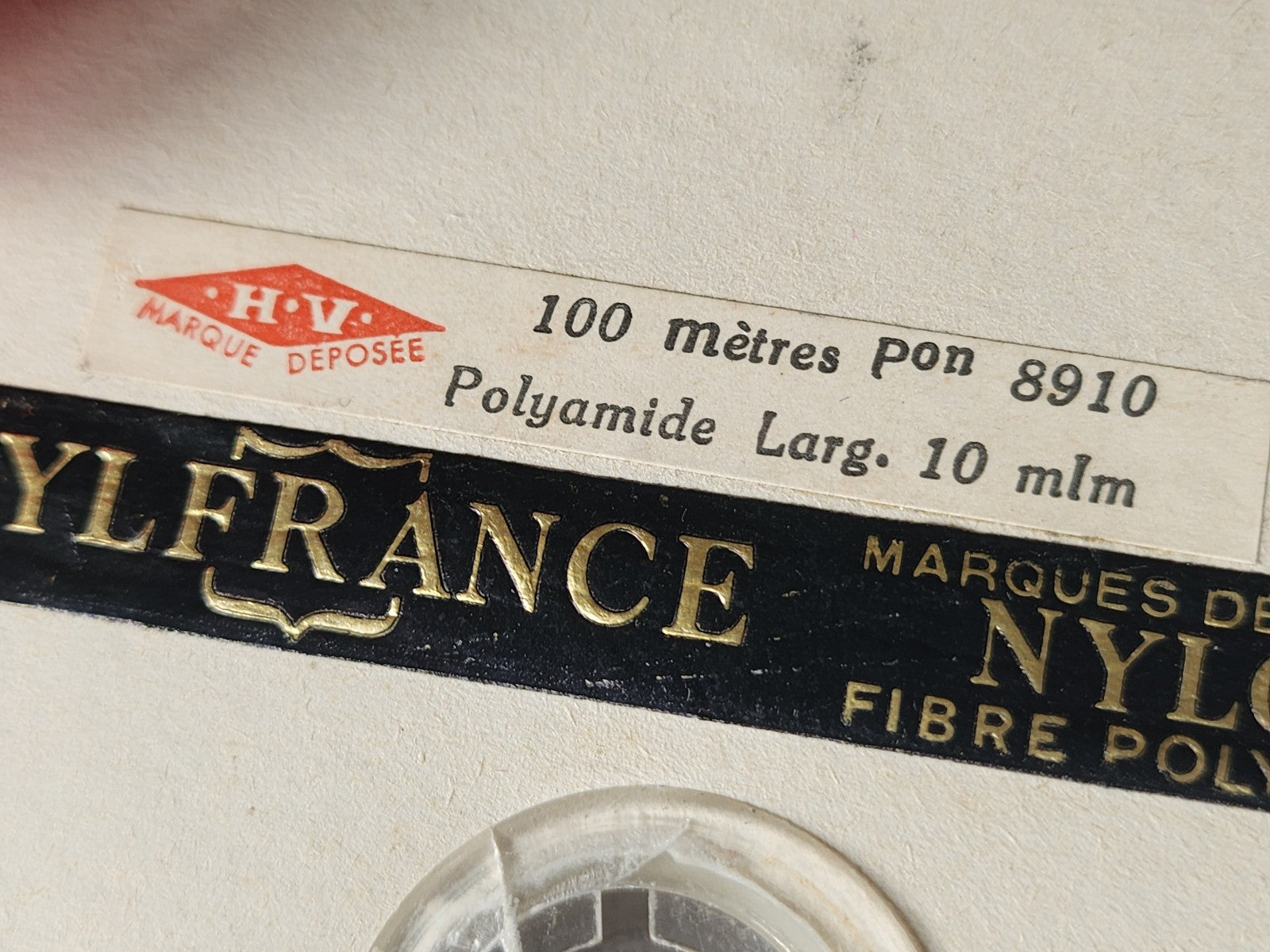 Ruban fin ancien noir  5 mètres sur 1 cm mercerie vintage B5 N°8