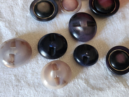 Lot 11 boutons vintage ovale panaché  1,7 sur  1,8 à  2,2 sur 2,4 cm ref 5997