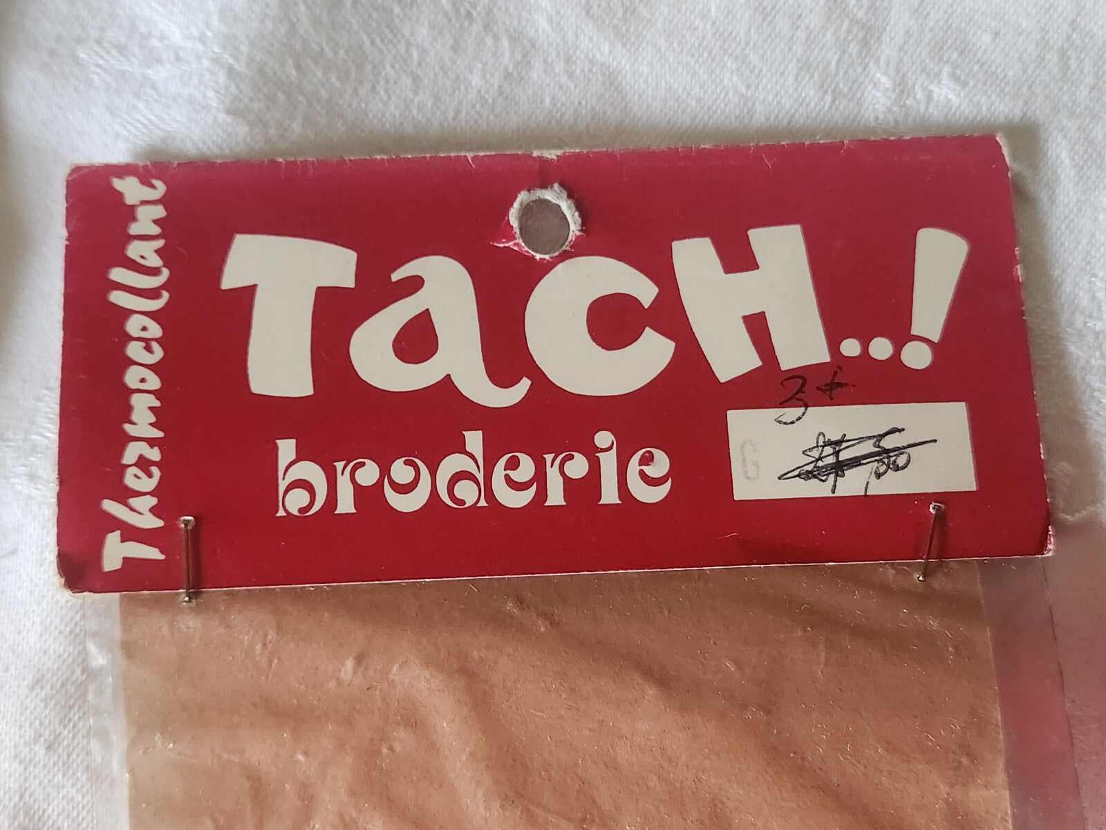 Ancien patch vintage thermocollant "rose" broderie customisation 