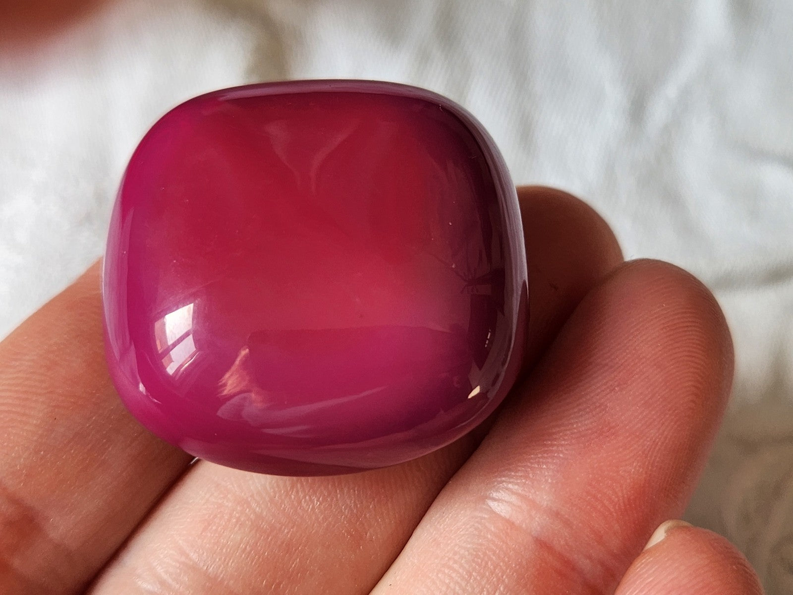 Enorme bouton vintage 3,3 cm imposant rose fushia lourd ref 3870 **