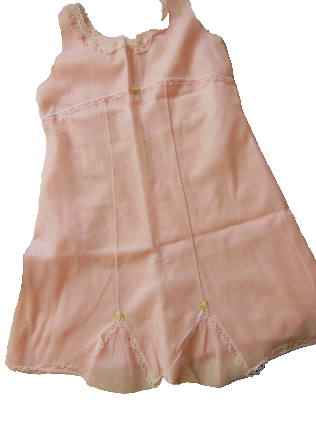 Fond de robe ancien rose enfant comme maman  à nettoyer B1