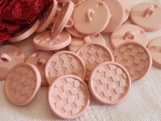 Lot 26 boutons vintage rose damas  à pied finitions moyennes 1,8 cm ref 315