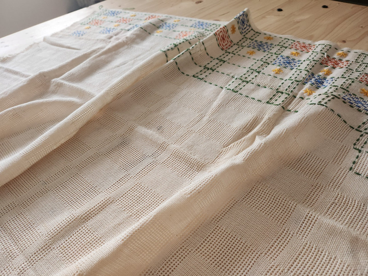 Grand ouvrage de dame ancien a terminer broderie 155 sur 92 cm B8