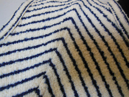 Pur vintage robe ancienne tricosa style marinière épaisse superbe écru 38 ?B5