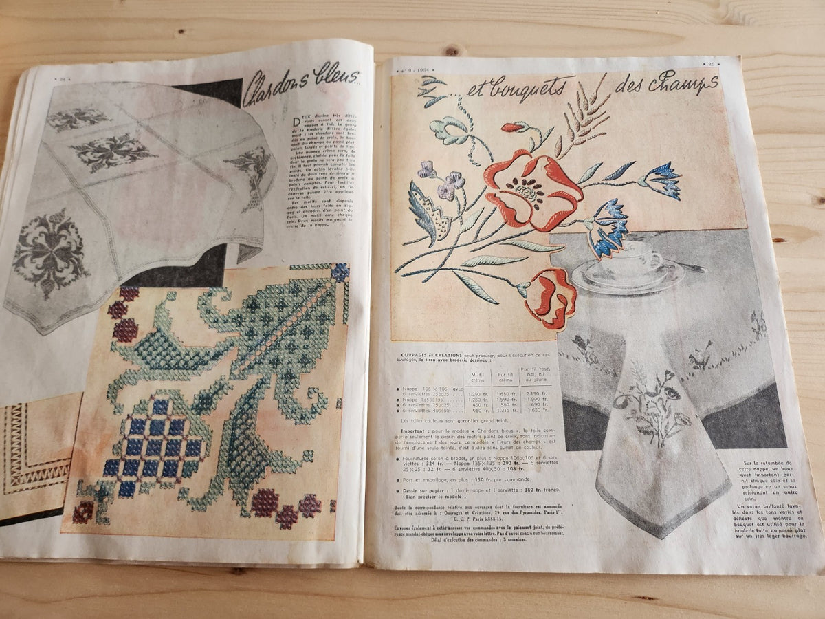 Le petit echo de la mode 1954 n°9  le printemps dans la maison