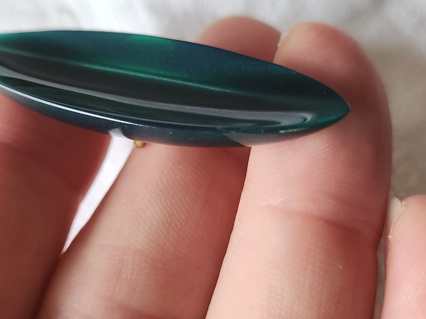 collection trés long bouton ancien vert vintage 4,8 cm G12K