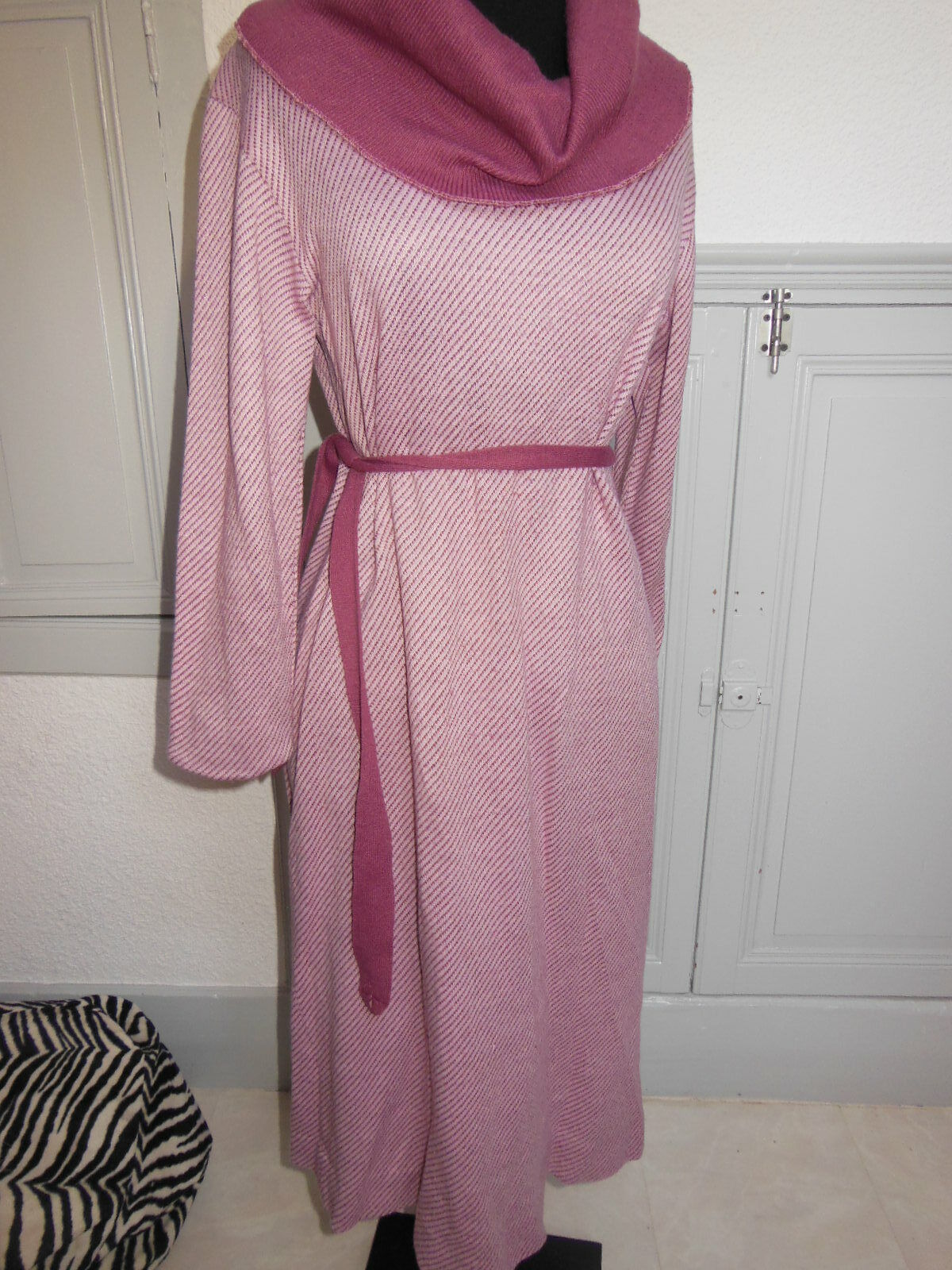 Pur vintage robe ancienne rose Sophie Garas 42? B7