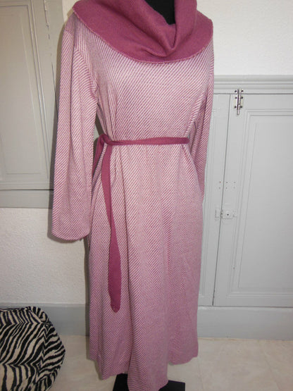 Pur vintage robe ancienne rose Sophie Garas 42? B7