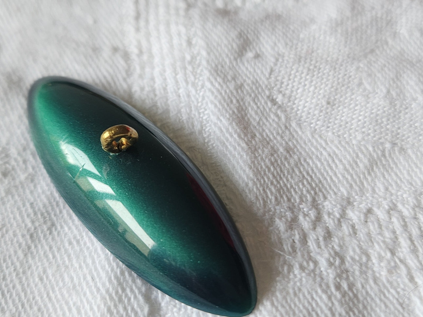 collection trés long bouton ancien vert vintage 4,8 cm G12K