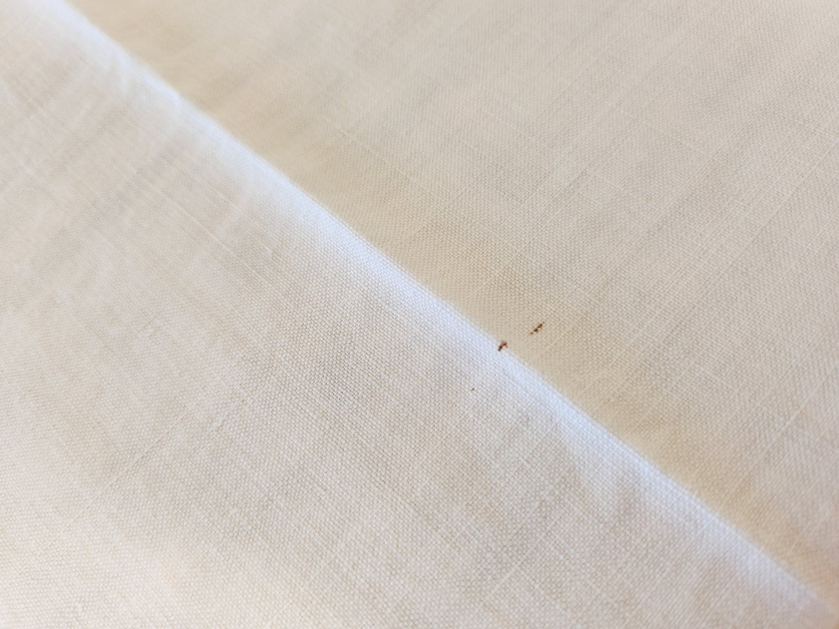 Ancien grand drap toile monogramme point de croix rouge original toile B6