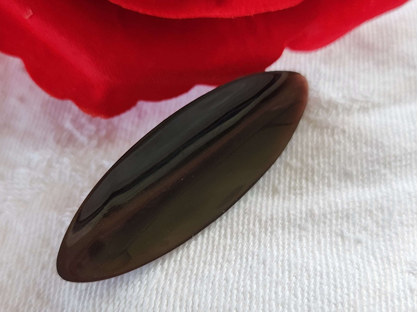 collection trés long bouton ancien marron  vintage 4,8 cm D3G