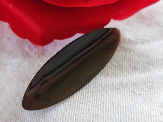 collection trés long bouton ancien marron  vintage 4,8 cm D3G