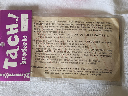 Ancien patch vintage thermocollant ourson broderie customisation