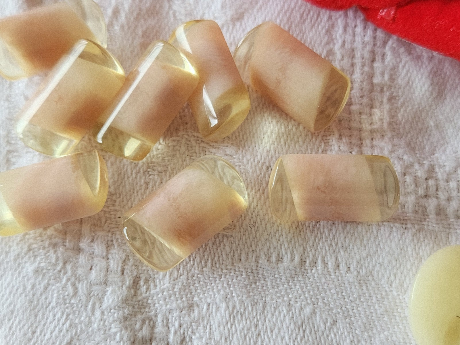 Lot 8 boutons vintage buchette rose superbe 1 sur 1,8 cm ref 5999